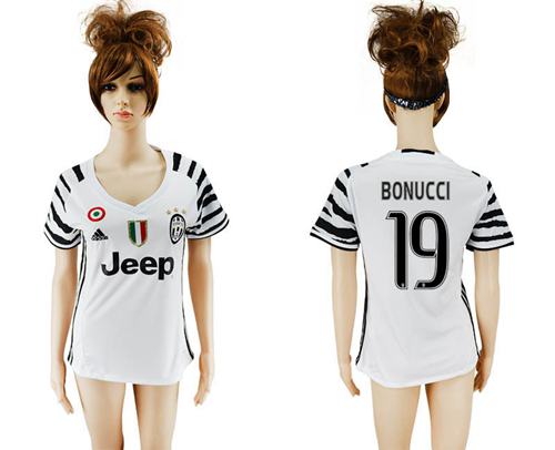 Women's Juventus #19 Bonucci Sec Away Soccer Club Jersey